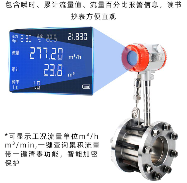 插入式渦街流量計液晶顯示圖